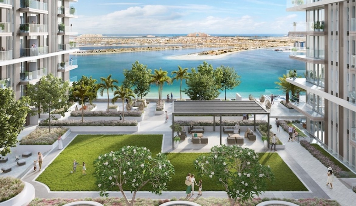 Gemeinschaftsbereich und Garten Beach Isle Emaar Beachfront Dubai