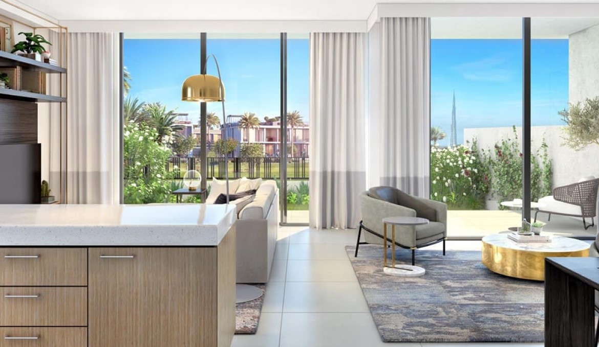 Wohnzimmer Golf Grove Villas Dubai Hills Emaar