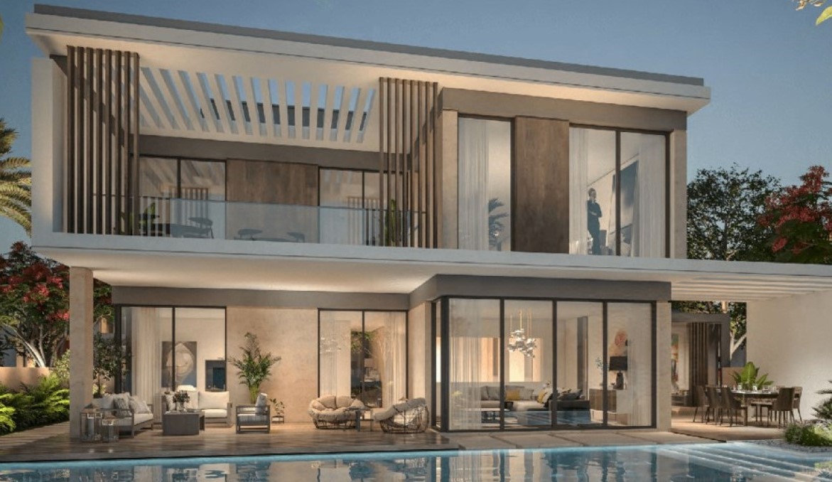 Aussenansicht vom Garten Harmony Tilal Al Ghaf Dubai 5 Zimmer