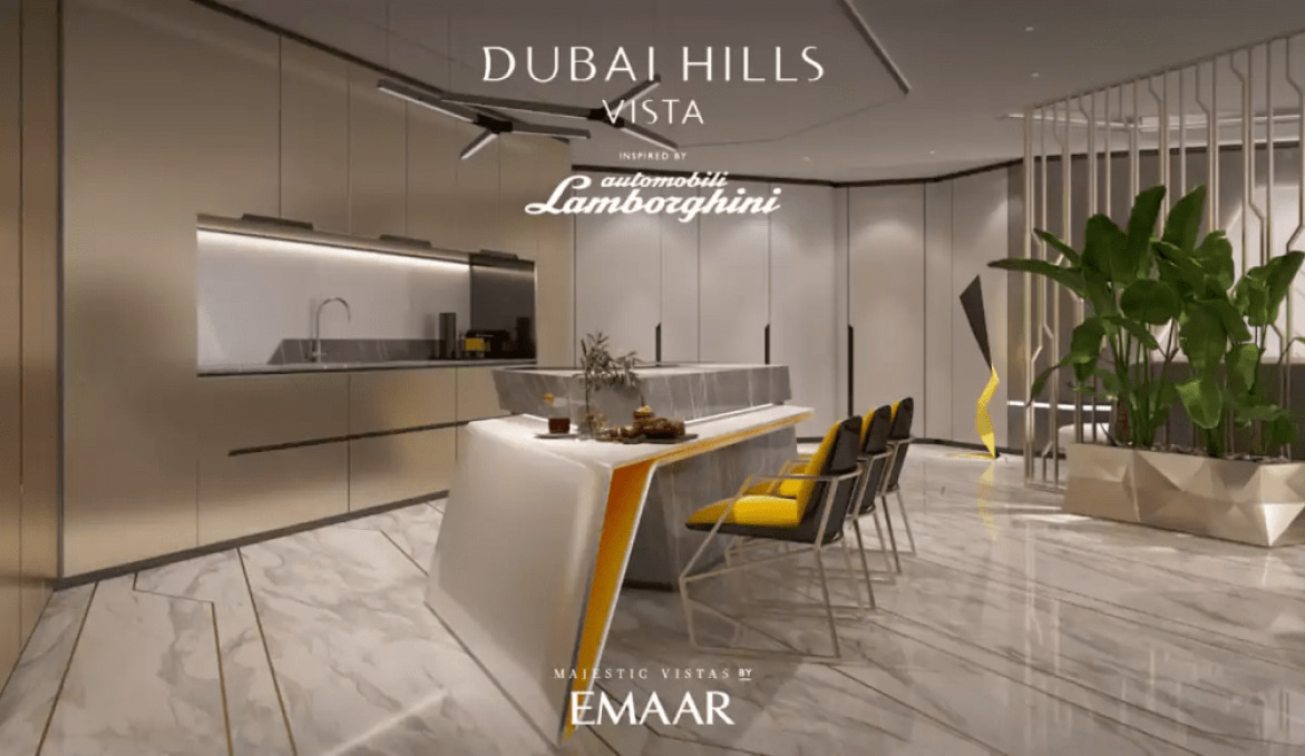 Küche in Lamborghini Villa Dubai Hills Emaar