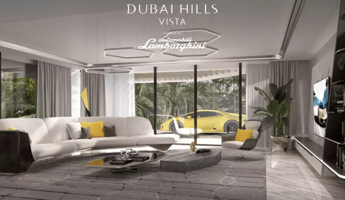 Wohnzimmer Lamborghini Villa Dubai Hills Emaar