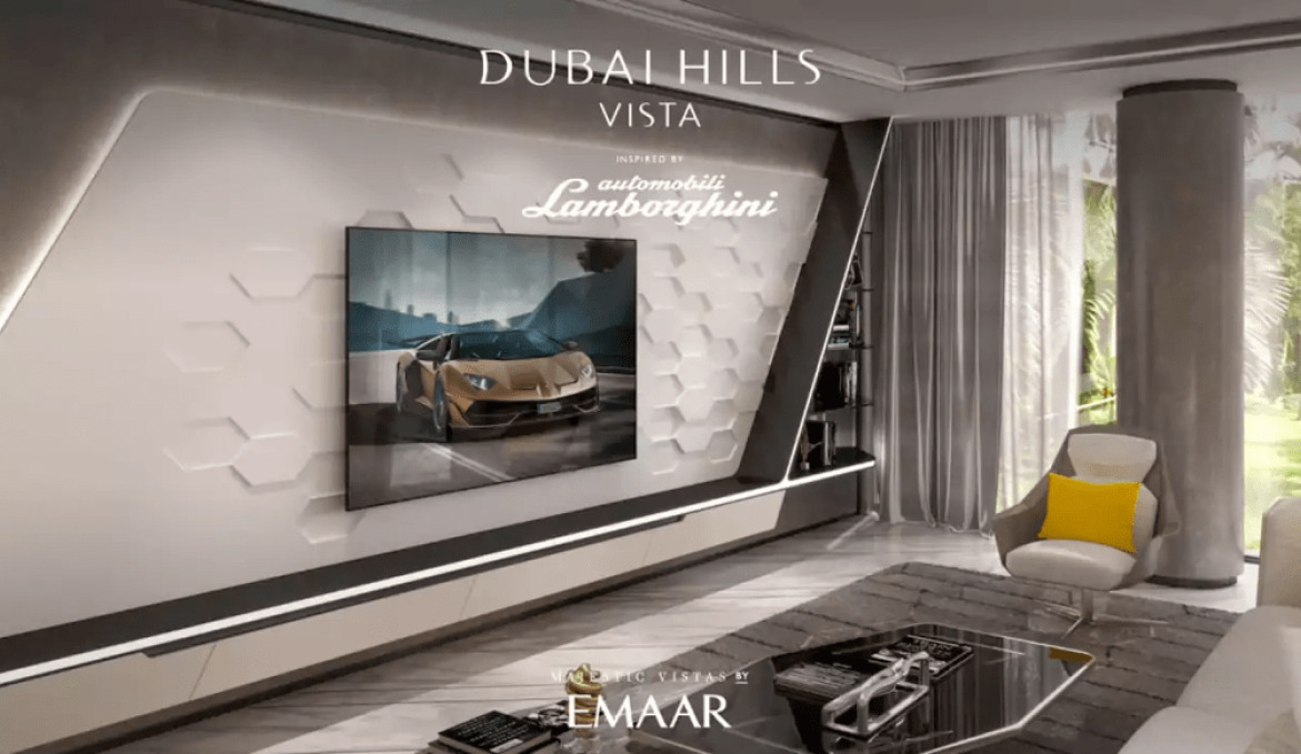 TV Bereich Lamborghini Villa Dubai Hills Emaar
