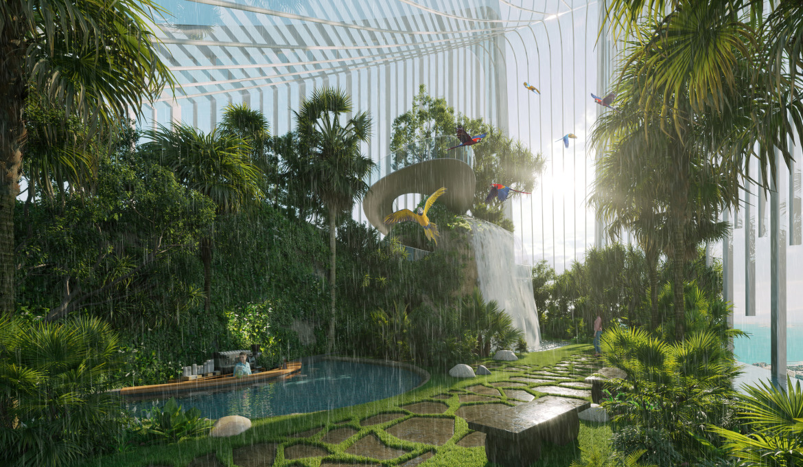 SAFA ONE DAMAC Dubai tropischer Garten