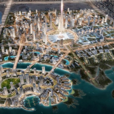 Masterplan für Creek Harbour Dubai mit Creek Tower im Zentrum
