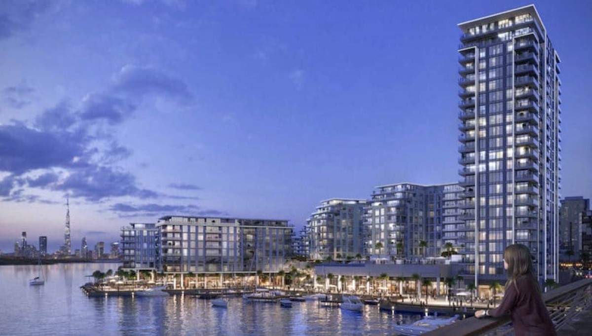 Aussenansicht The Cove in Creek Harbour am Ufer des Dubai Creek