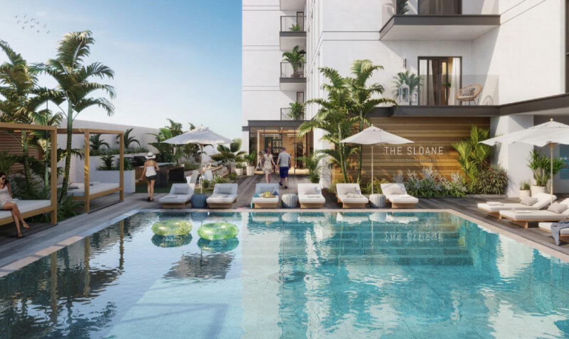 Pool in The Sloane von Ellington in JVC Dubai